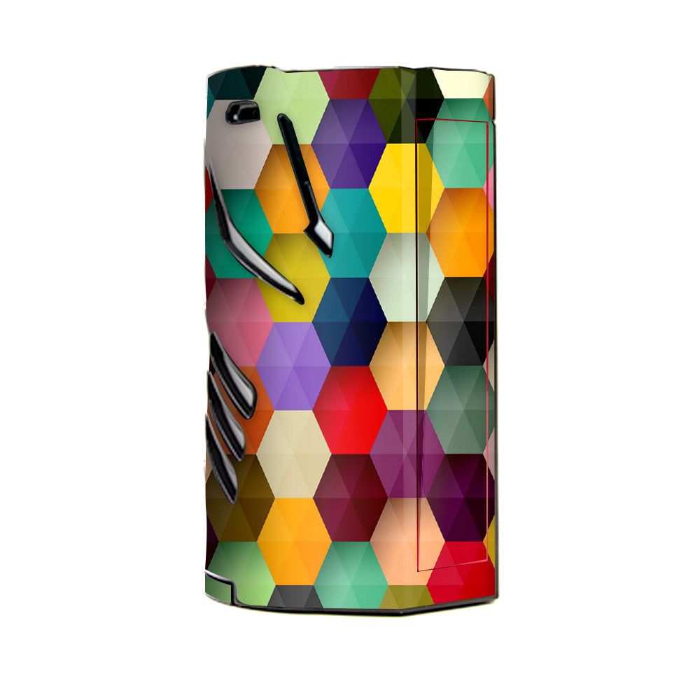  Colorful Geometry Honeycomb T-Priv 3 Smok Skin
