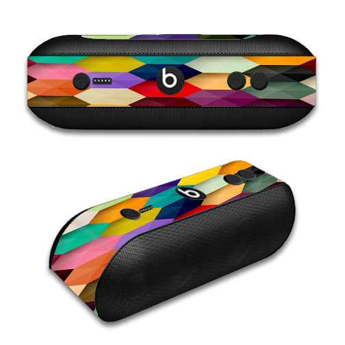 Colorful Geometry Honeycomb Beats by Dre Pill Plus Skin