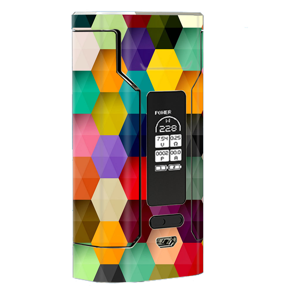  Colorful Geometry Honeycomb Wismec Predator 228 Skin