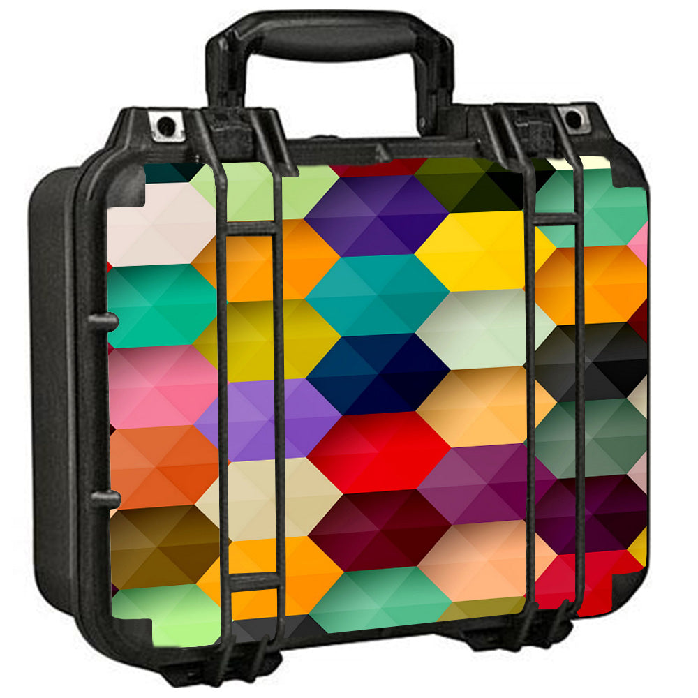  Colorful Geometry Honeycomb Pelican Case 1400 Skin
