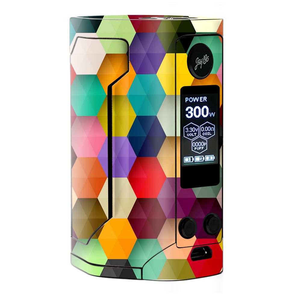  Colorful Geometry Honeycomb Wismec RX Gen 3 Skin