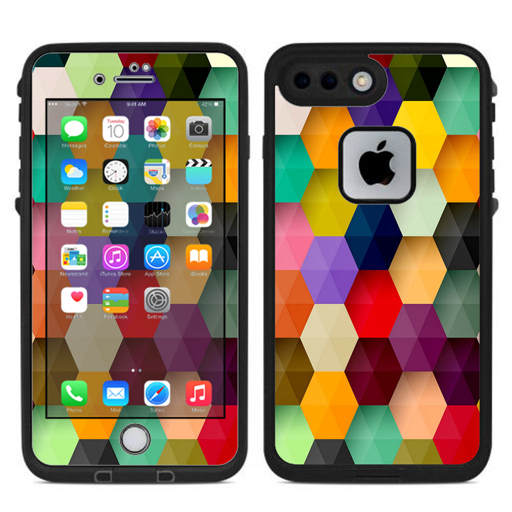  Colorful Geometry Honeycomb Lifeproof Fre iPhone 7 Plus or iPhone 8 Plus Skin