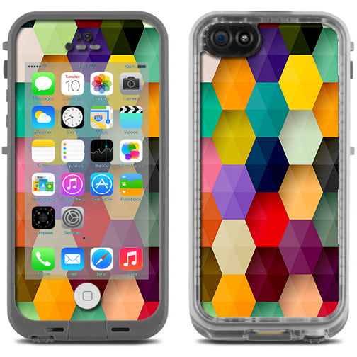  Colorful Geometry Honeycomb Lifeproof Fre iPhone 5C Skin