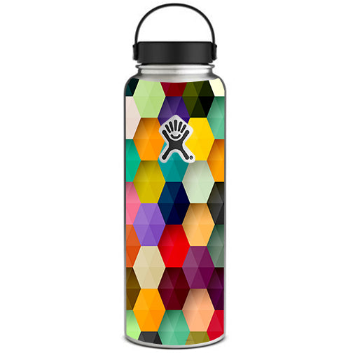  Colorful Geometry Honeycomb Hydroflask 40oz Wide Mouth Skin