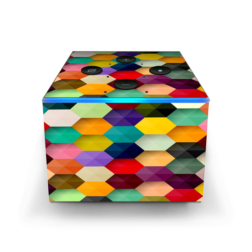  Colorful Geometry Honeycomb Amazon Fire TV Cube Skin