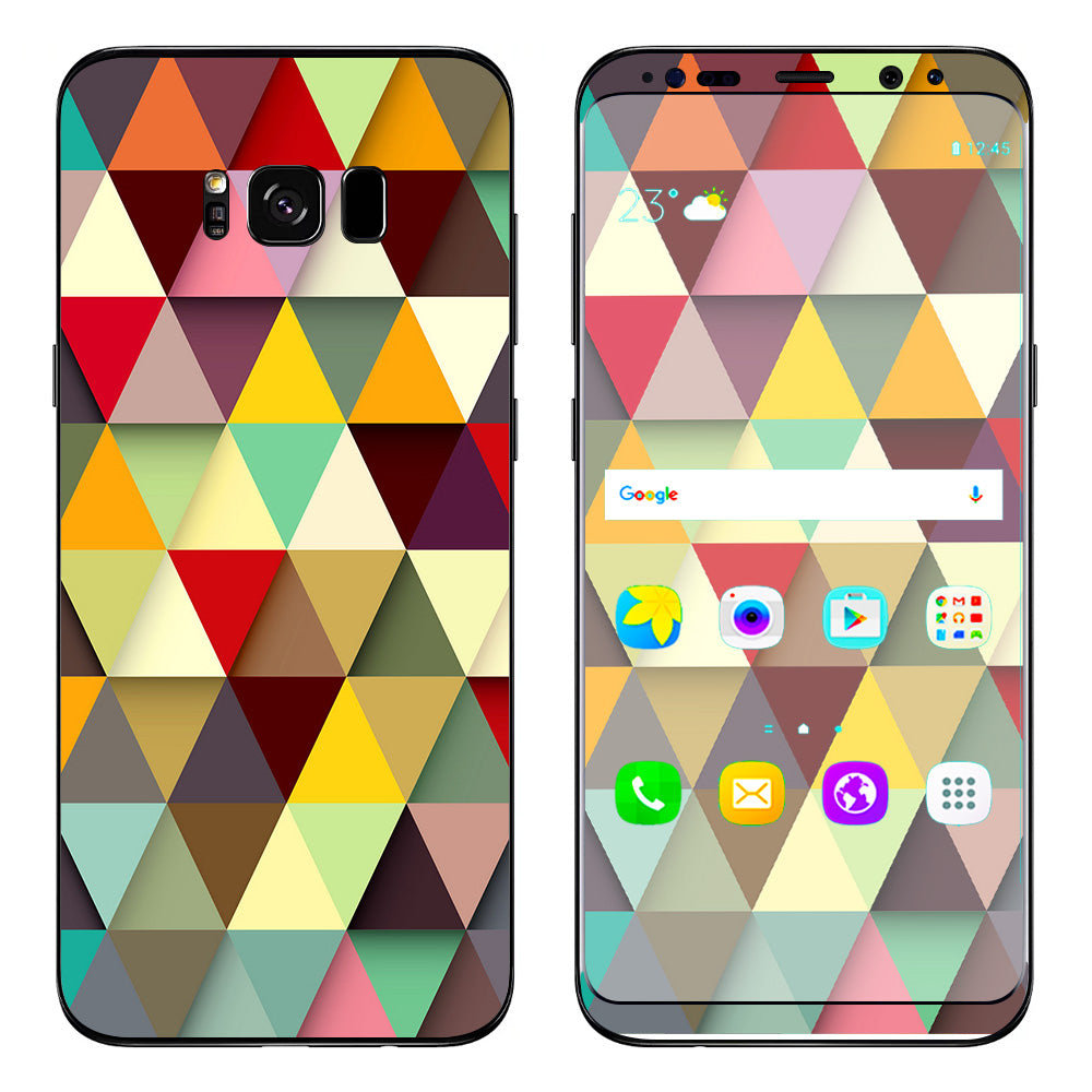  Colorful Triangles Pattern Samsung Galaxy S8 Skin