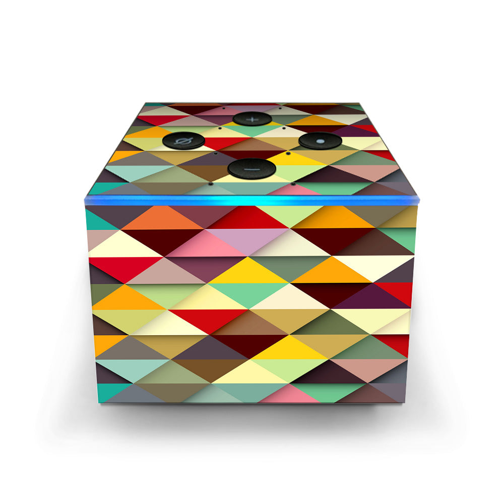  Colorful Triangles Pattern Amazon Fire TV Cube Skin