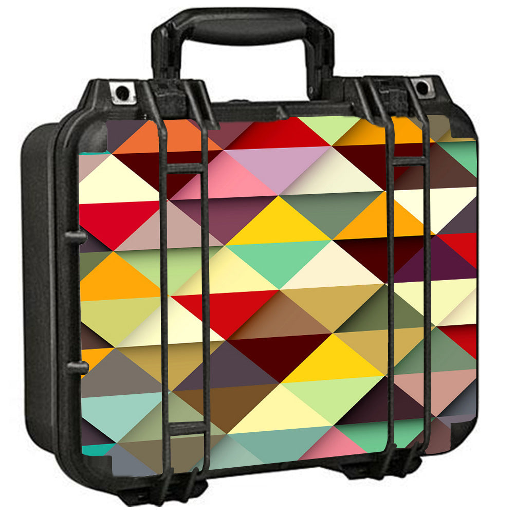  Colorful Triangles Pattern Pelican Case 1400 Skin