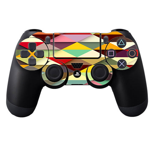  Colorful Triangles Pattern Sony Playstation PS4 Controller Skin