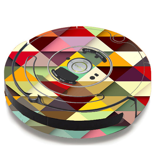  Colorful Triangles Pattern iRobot Roomba 650/655 Skin