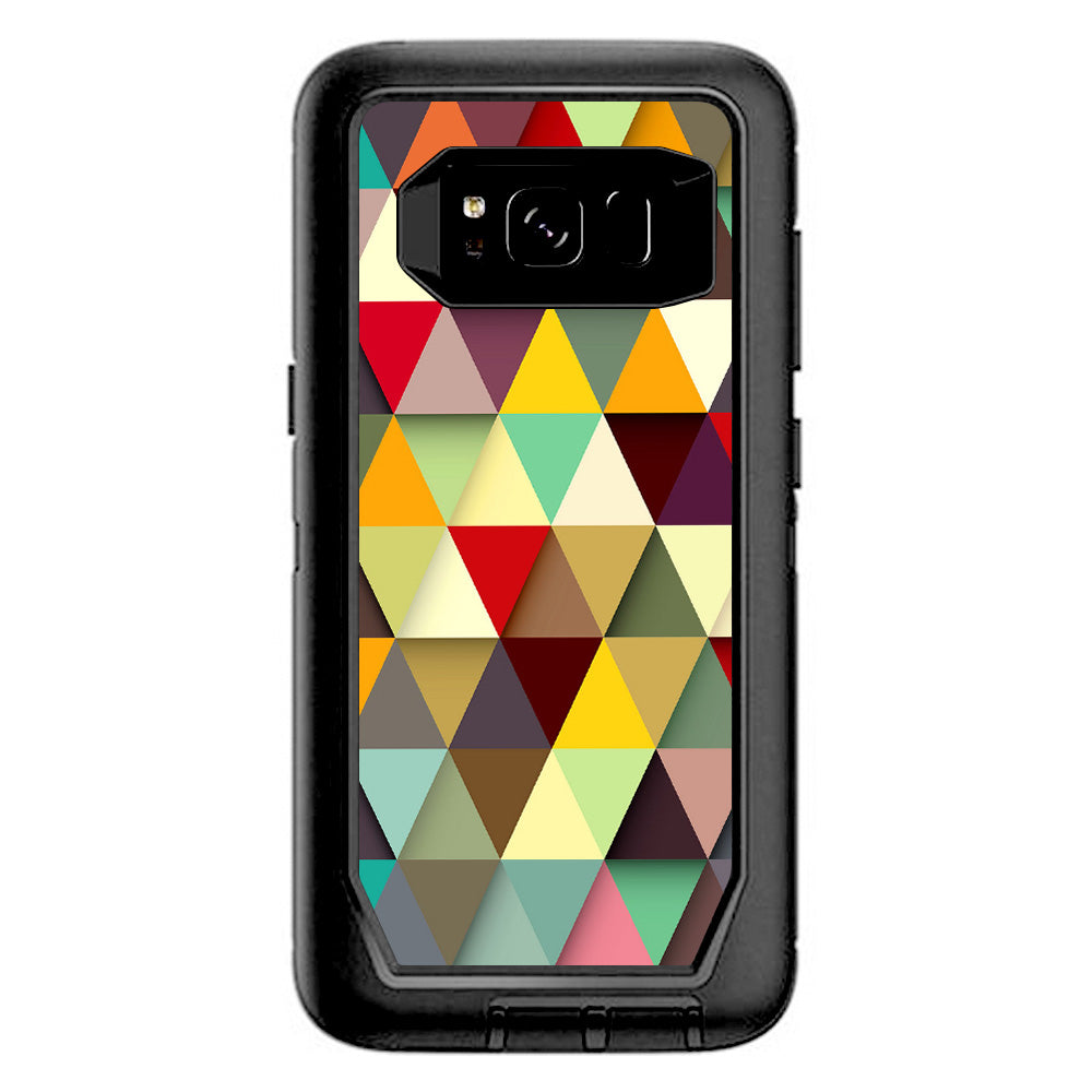  Colorful Triangles Pattern Otterbox Defender Samsung Galaxy S8 Skin