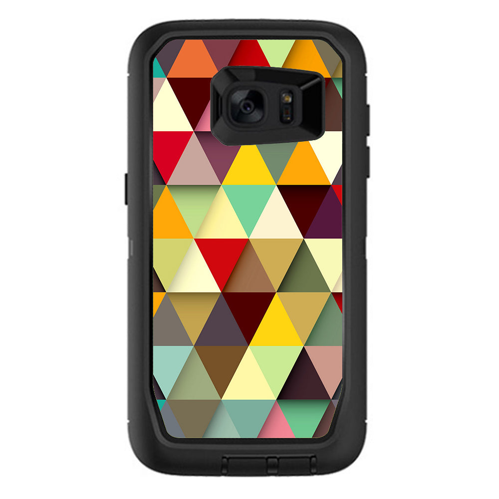  Colorful Triangles Pattern Otterbox Defender Samsung Galaxy S7 Edge Skin