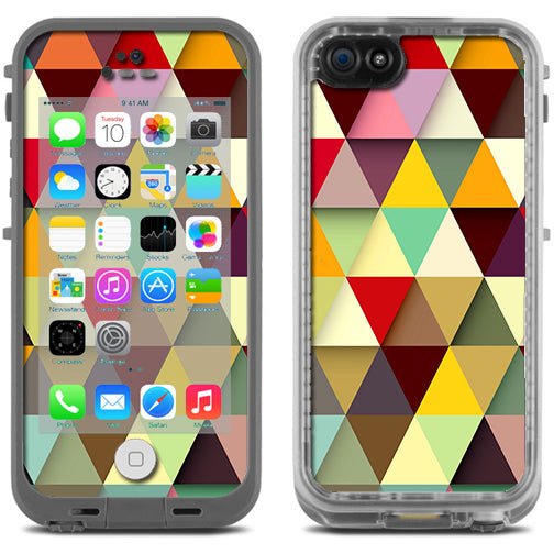  Colorful Triangles Pattern Lifeproof Fre iPhone 5C Skin