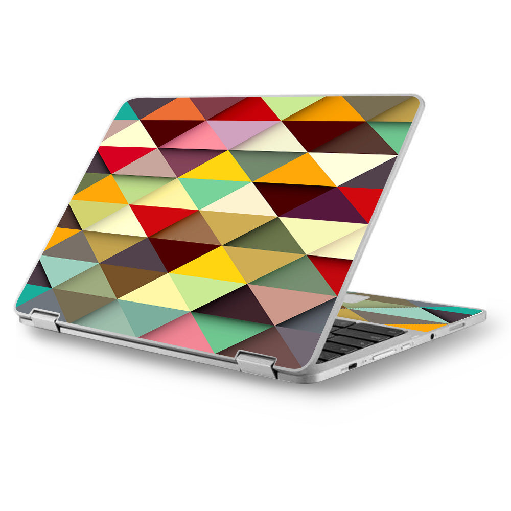  Colorful Triangles Pattern Asus Chromebook Flip 12.5" Skin