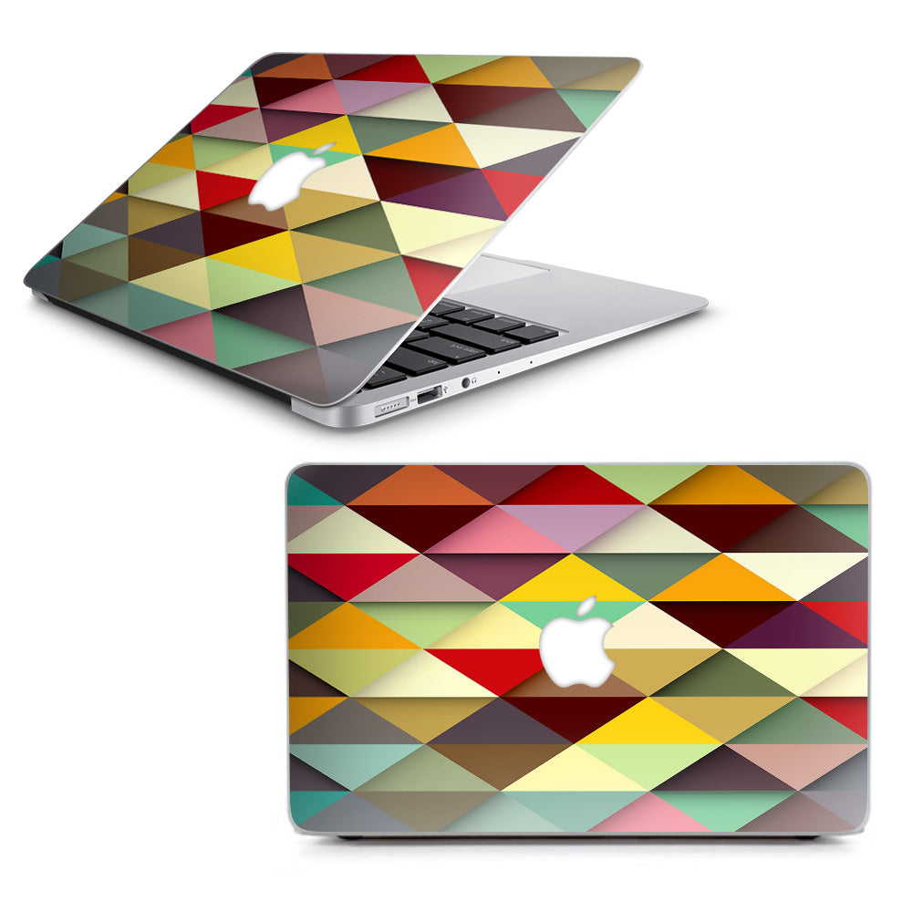  Colorful Triangles Pattern Macbook Air 11" A1370 A1465 Skin