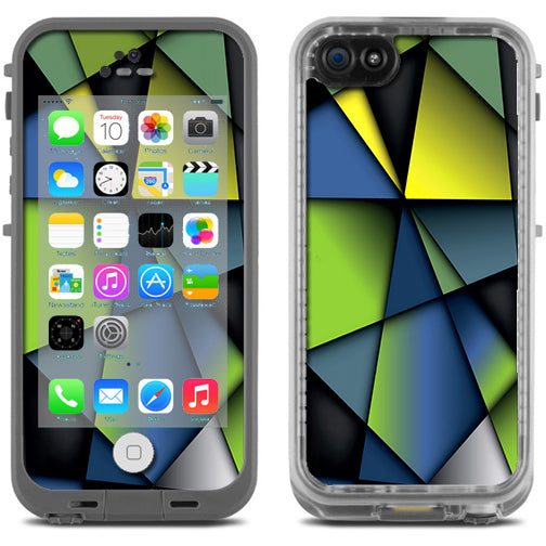  Green Blue Geometry Shapes Lifeproof Fre iPhone 5C Skin