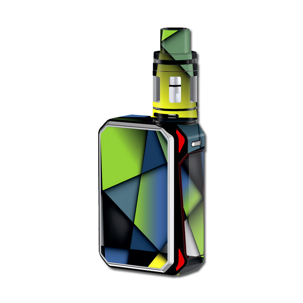  Green Blue Geometry Shapes Smok G-Priv 220W Skin