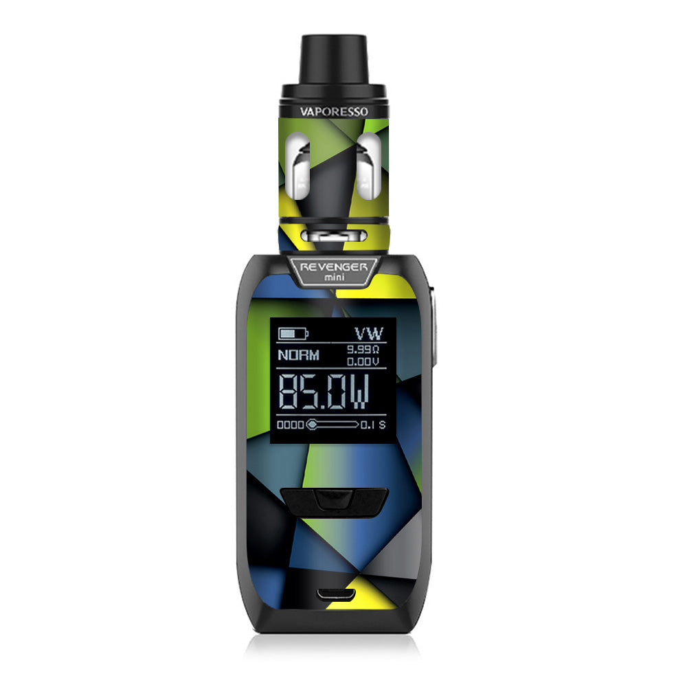  Green Blue Geometry Shapes Vaporesso Revenger Mini 85w Skin