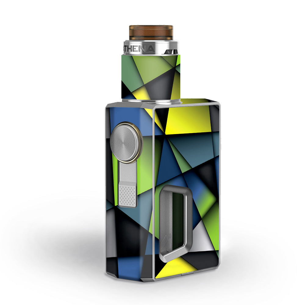  Green Blue Geometry Shapes Geekvape Athena Squonk Skin