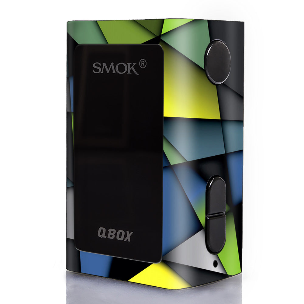  Green Blue Geometry Shapes Smok Q-Box Skin