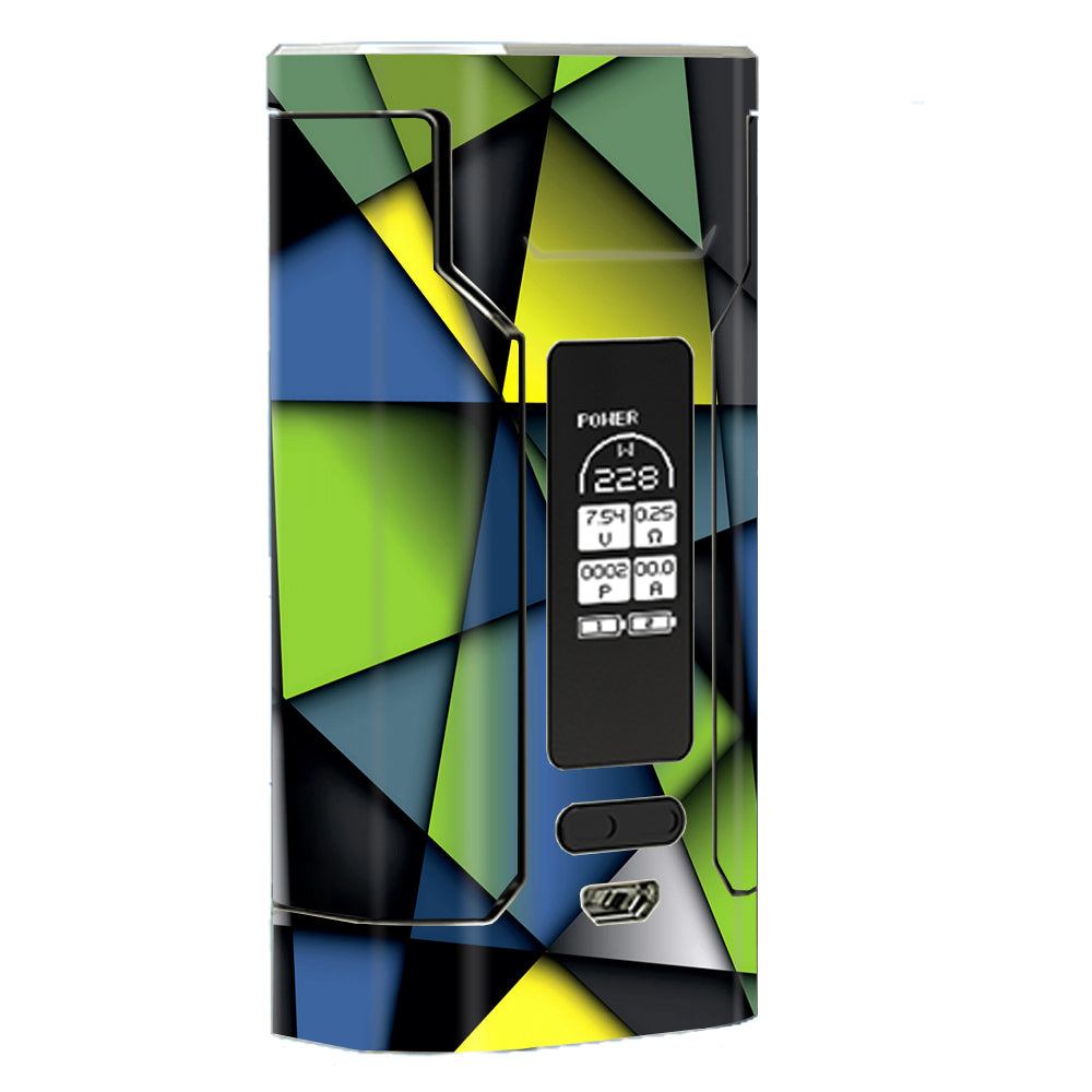  Green Blue Geometry Shapes Wismec Predator 228 Skin
