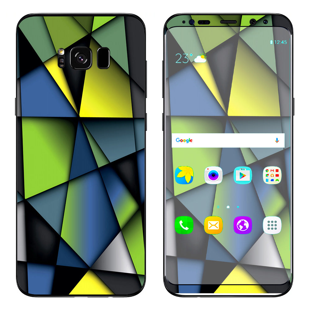  Green Blue Geometry Shapes Samsung Galaxy S8 Skin