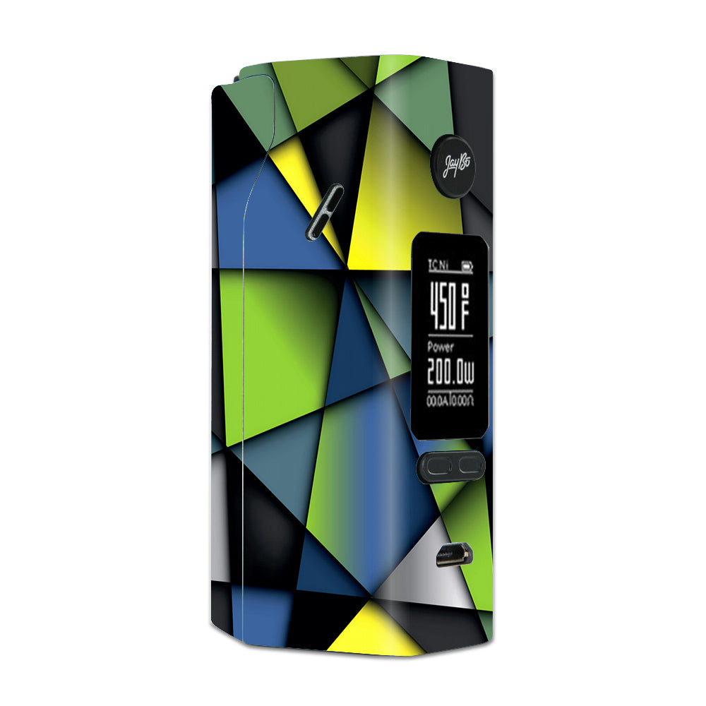  Green Blue Geometry Shapes Wismec Reuleaux RX 2/3 combo kit Skin