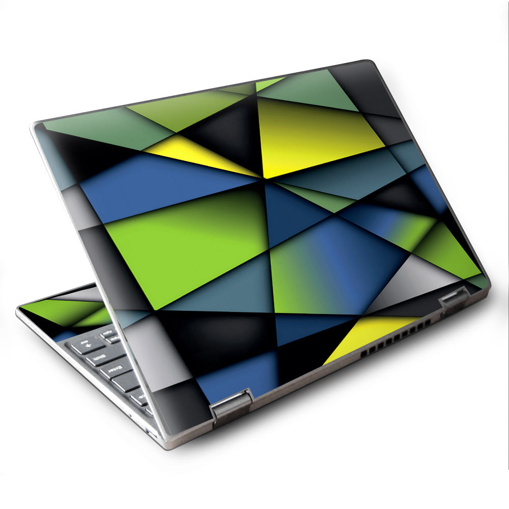  Green Blue Geometry Shapes Lenovo Yoga 710 11.6" Skin