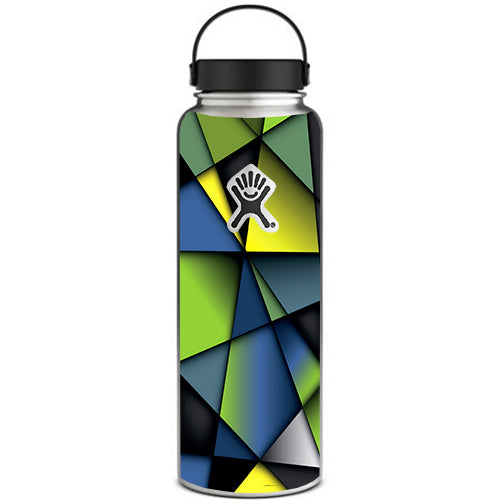  Green Blue Geometry Shapes Hydroflask 40oz Wide Mouth Skin