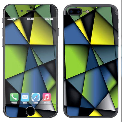  Green Blue Geometry Shapes Apple  iPhone 7+ Plus / iPhone 8+ Plus Skin