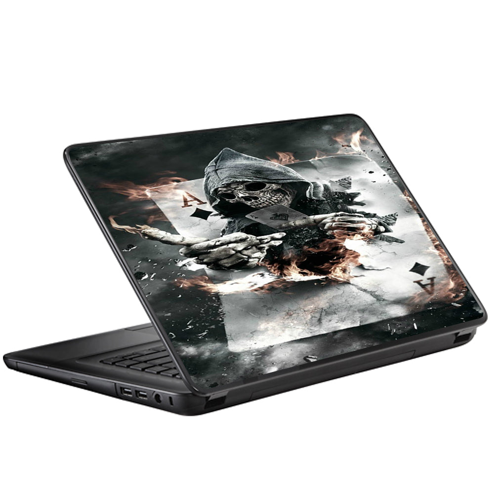  Ace Diamonds Grim Reeper Skull Universal 13 to 16 inch wide laptop Skin