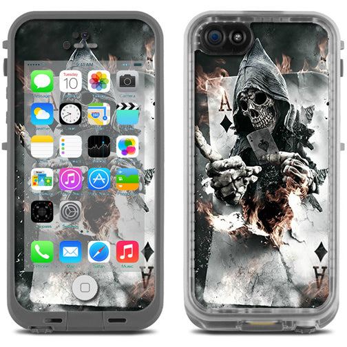  Ace Diamonds Grim Reeper Skull Lifeproof Fre iPhone 5C Skin