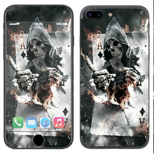  Ace Diamonds Grim Reeper Skull Apple  iPhone 7+ Plus / iPhone 8+ Plus Skin
