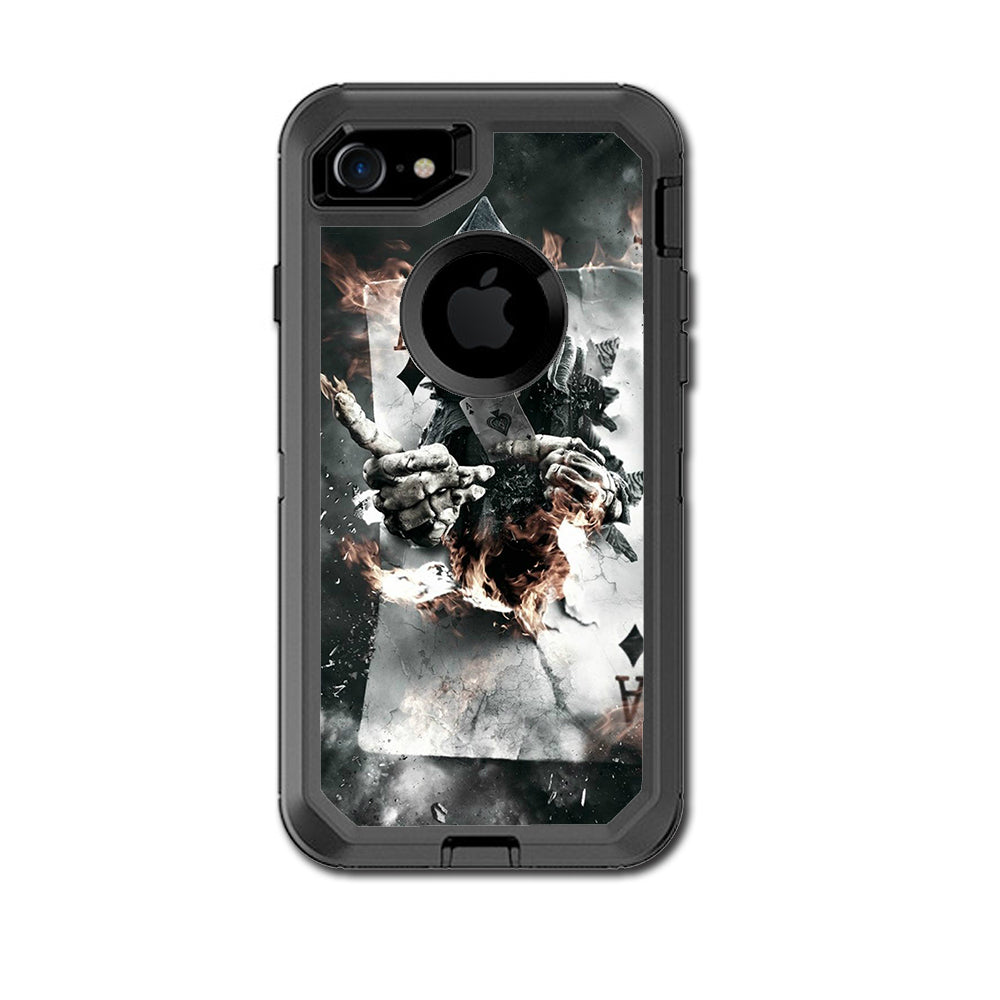  Ace Diamonds Grim Reeper Skull Otterbox Defender iPhone 7 or iPhone 8 Skin