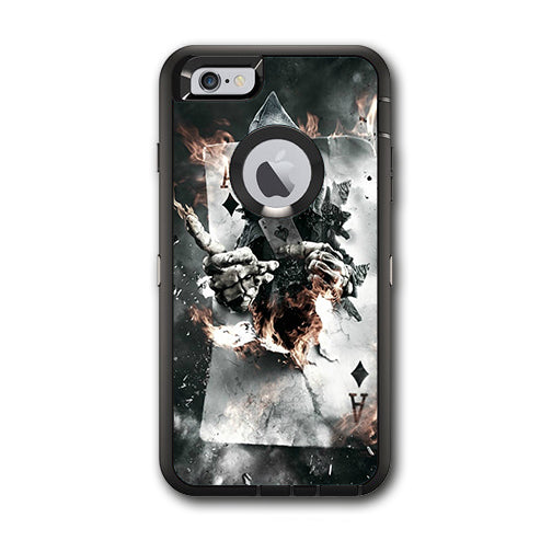  Ace Diamonds Grim Reeper Skull Otterbox Defender iPhone 6 PLUS Skin