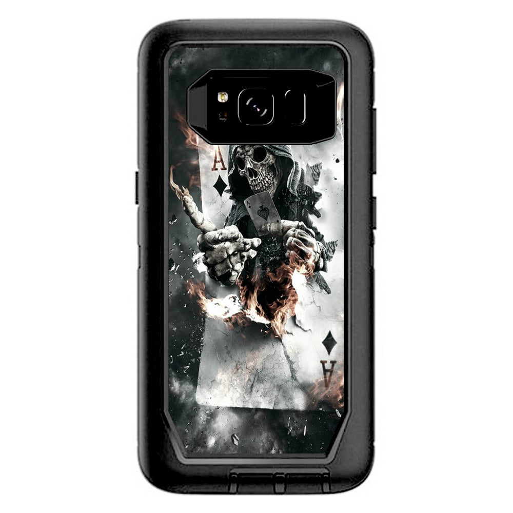  Ace Diamonds Grim Reeper Skull Otterbox Defender Samsung Galaxy S8 Skin