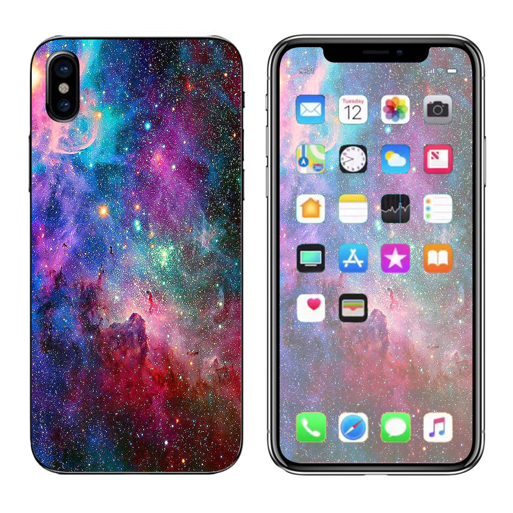  Colorful Space Gasses Apple iPhone X Skin