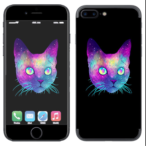  Colorful Galaxy Space Cat Apple  iPhone 7+ Plus / iPhone 8+ Plus Skin