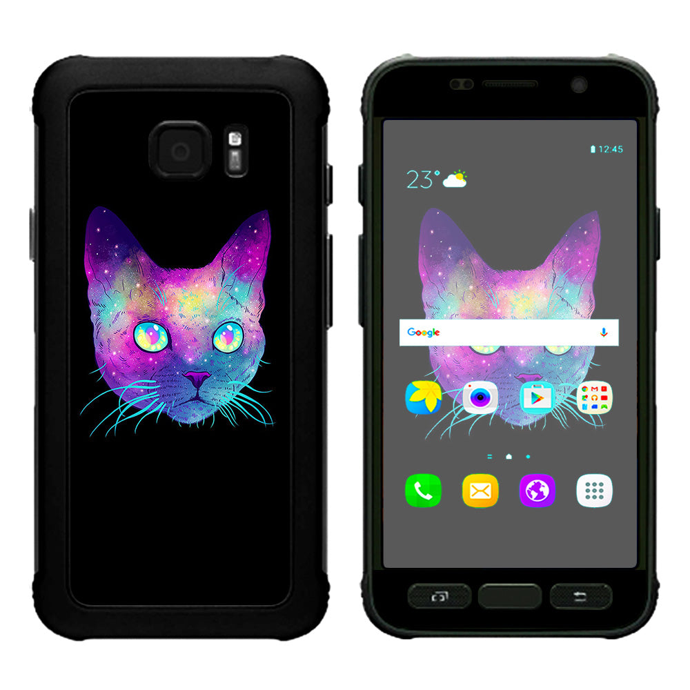  Colorful Galaxy Space Cat Samsung Galaxy S7 Active Skin