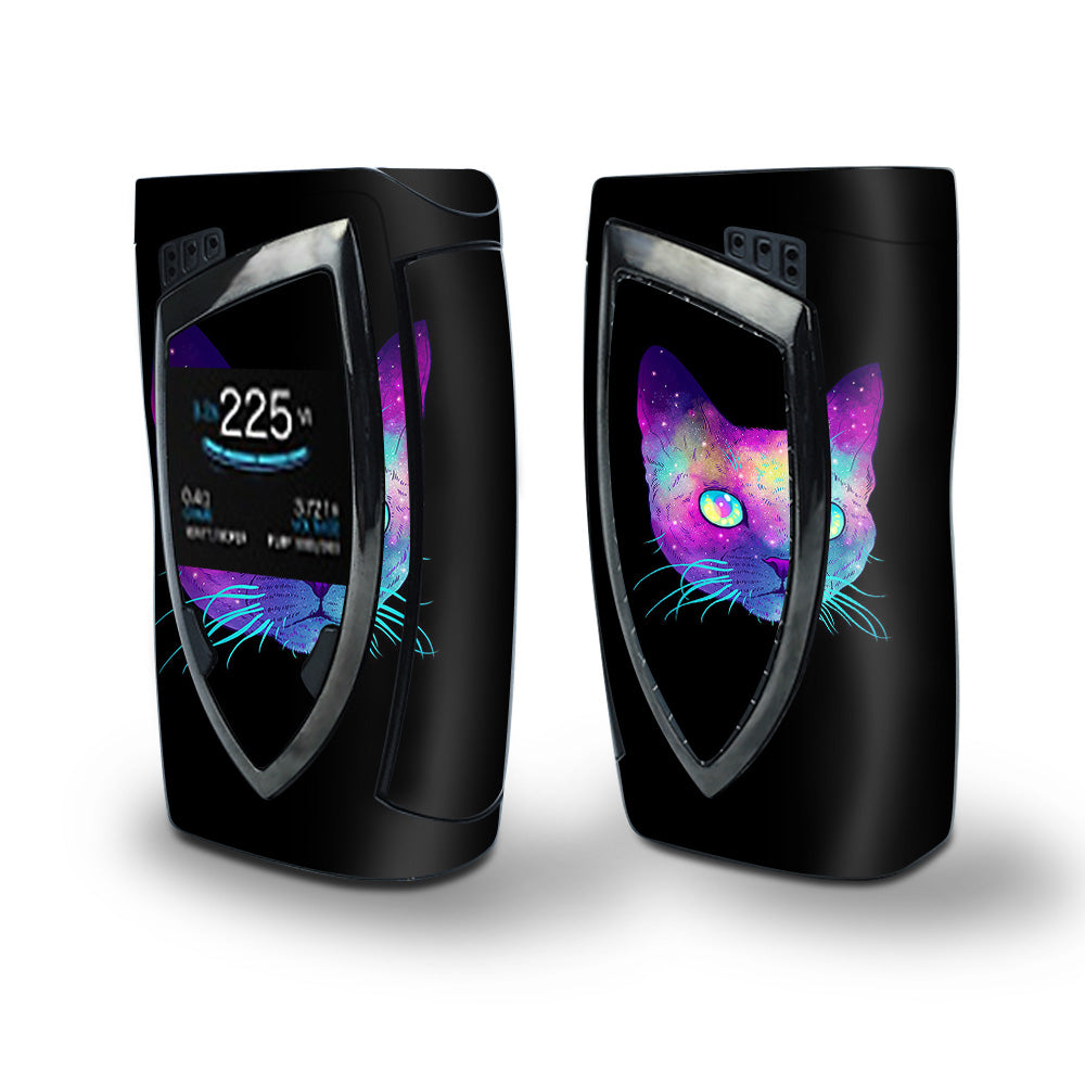 Skin Decal Vinyl Wrap for Smok Devilkin Kit 225w Vape (includes TFV12 Prince Tank Skins) skins cover/ Colorful Galaxy Space Cat