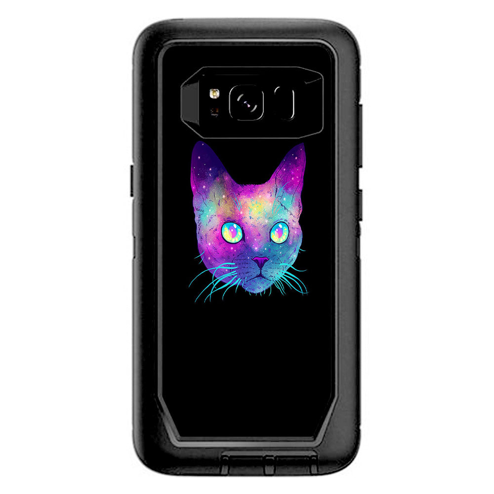  Colorful Galaxy Space Cat Otterbox Defender Samsung Galaxy S8 Skin