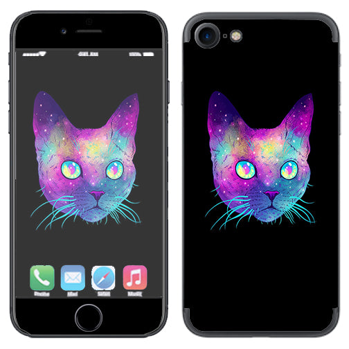  Colorful Galaxy Space Cat Apple iPhone 7 or iPhone 8 Skin