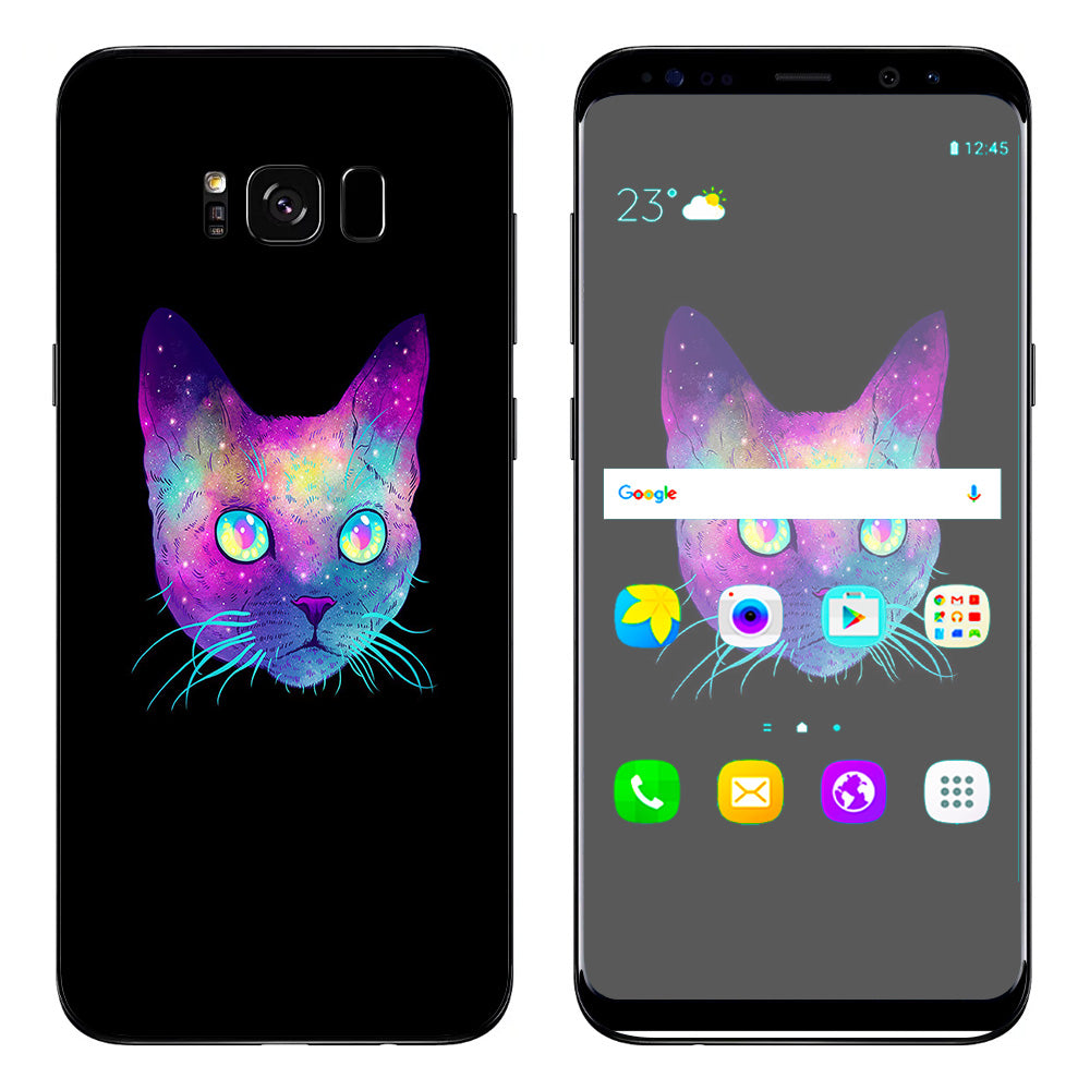  Colorful Galaxy Space Cat Samsung Galaxy S8 Skin