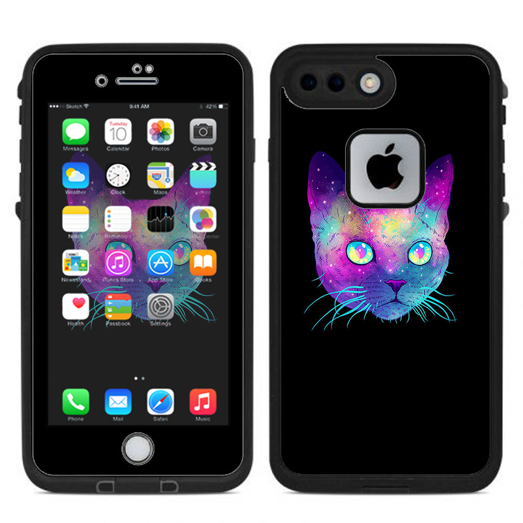  Colorful Galaxy Space Cat Lifeproof Fre iPhone 7 Plus or iPhone 8 Plus Skin