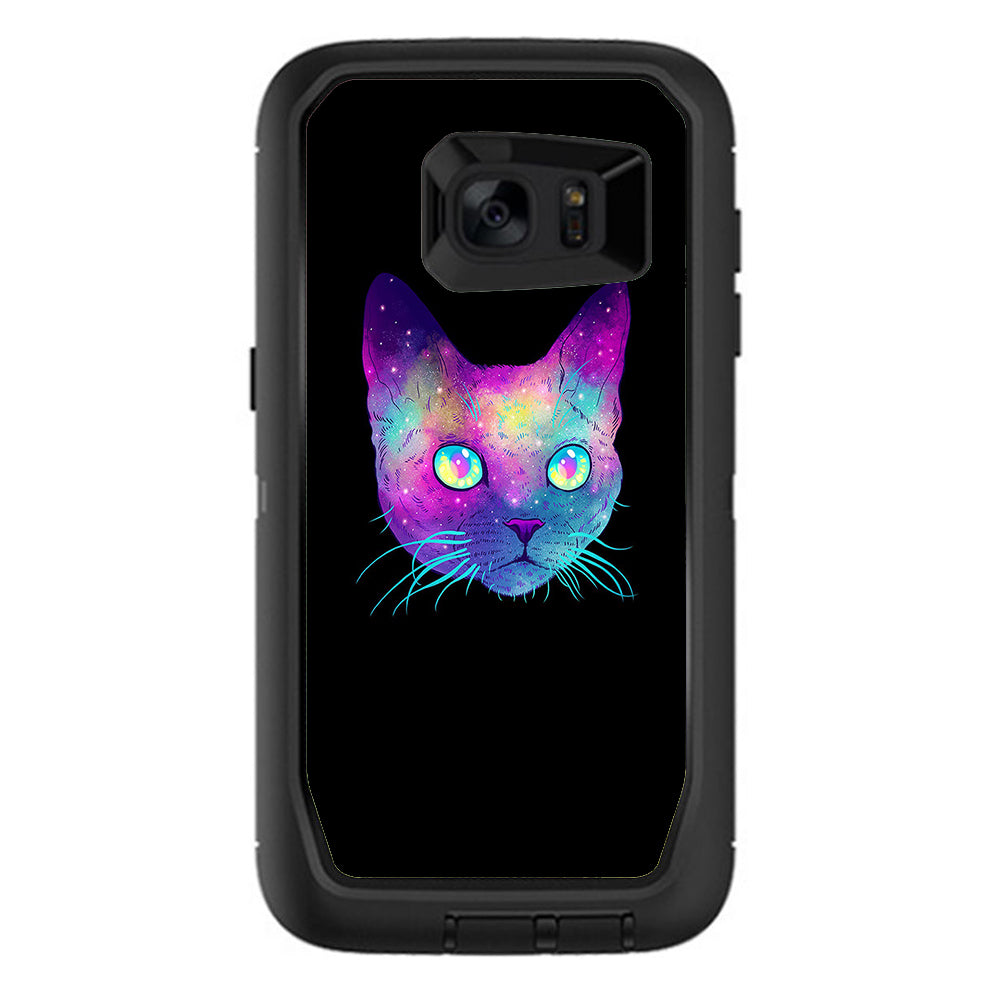  Colorful Galaxy Space Cat Otterbox Defender Samsung Galaxy S7 Edge Skin