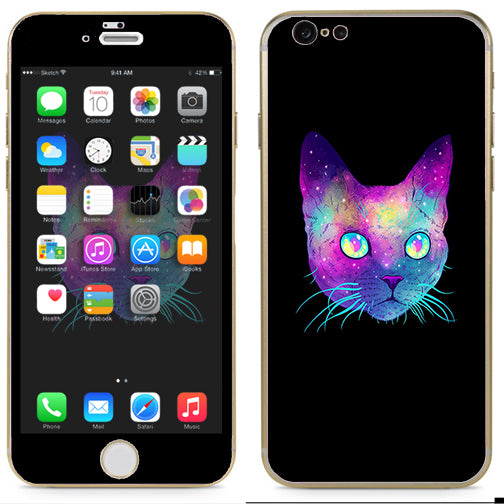  Colorful Galaxy Space Cat Apple iPhone 6 Skin