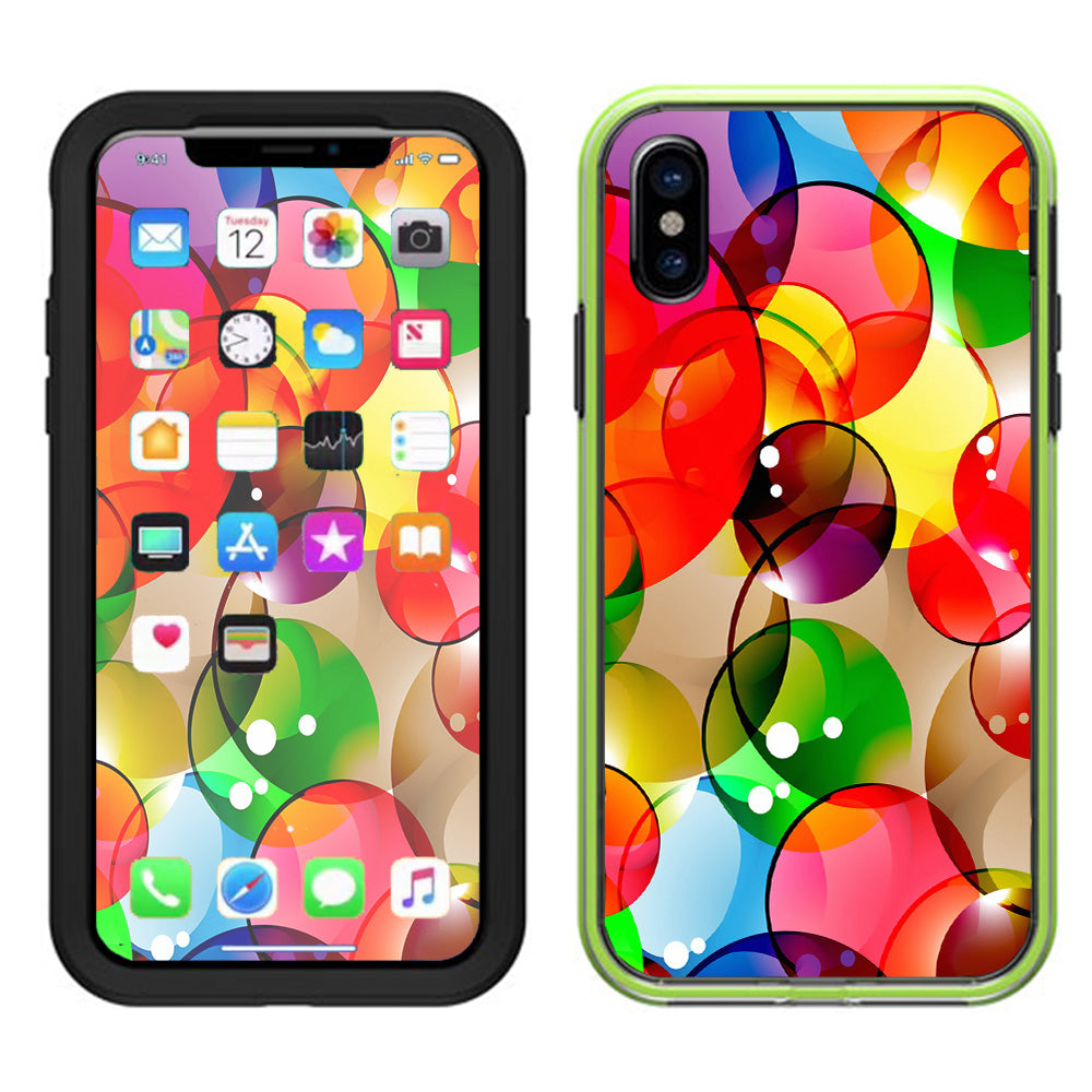  Colorful Bubbles Lifeproof Slam Case iPhone X Skin