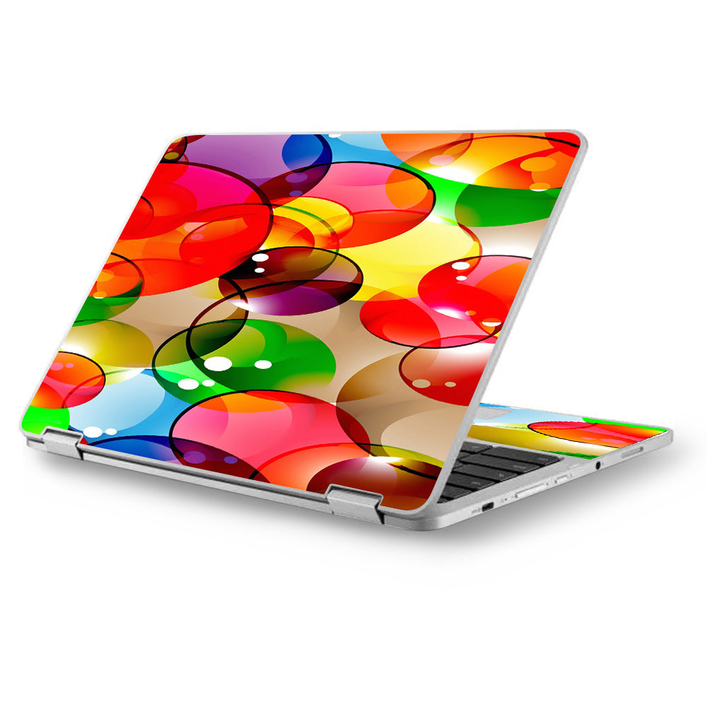  Colorful Bubbles Asus Chromebook Flip 12.5" Skin