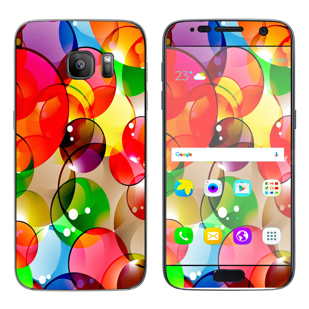  Colorful Bubbles Samsung Galaxy S7 Skin