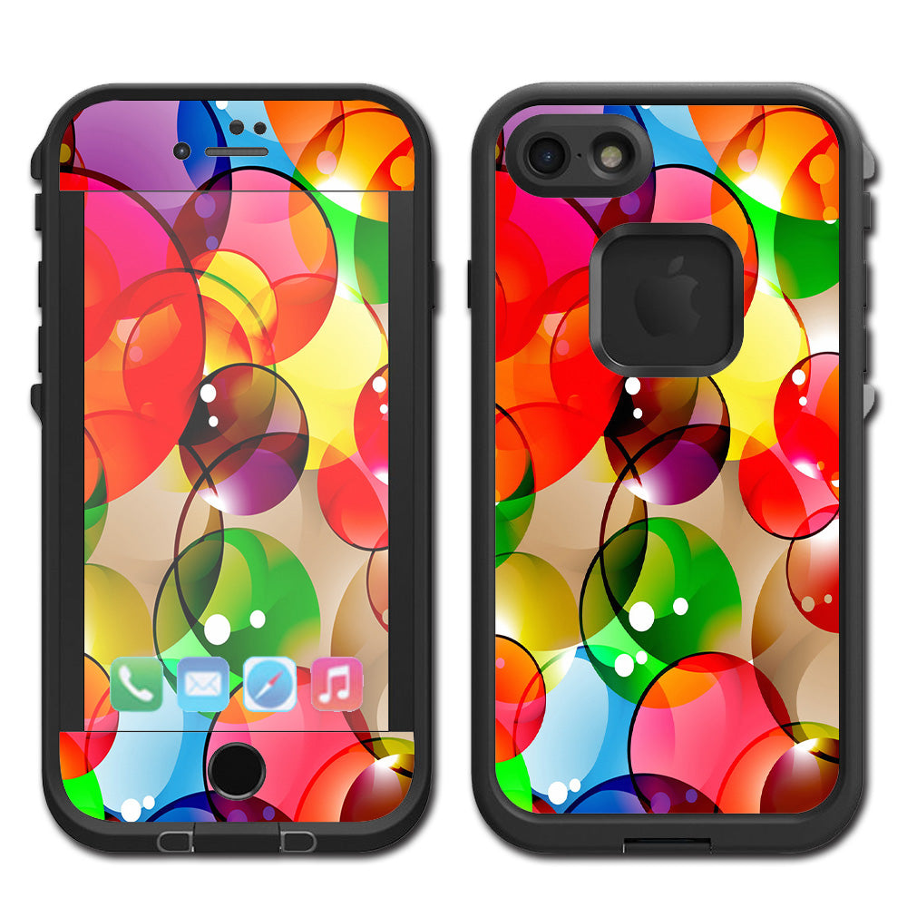  Colorful Bubbles Lifeproof Fre iPhone 7 or iPhone 8 Skin